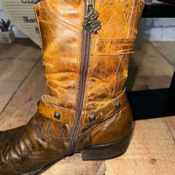 Mark Nason Rock Never Dies 67417 Brown Men’s Zip Boots Size 7 main image 5